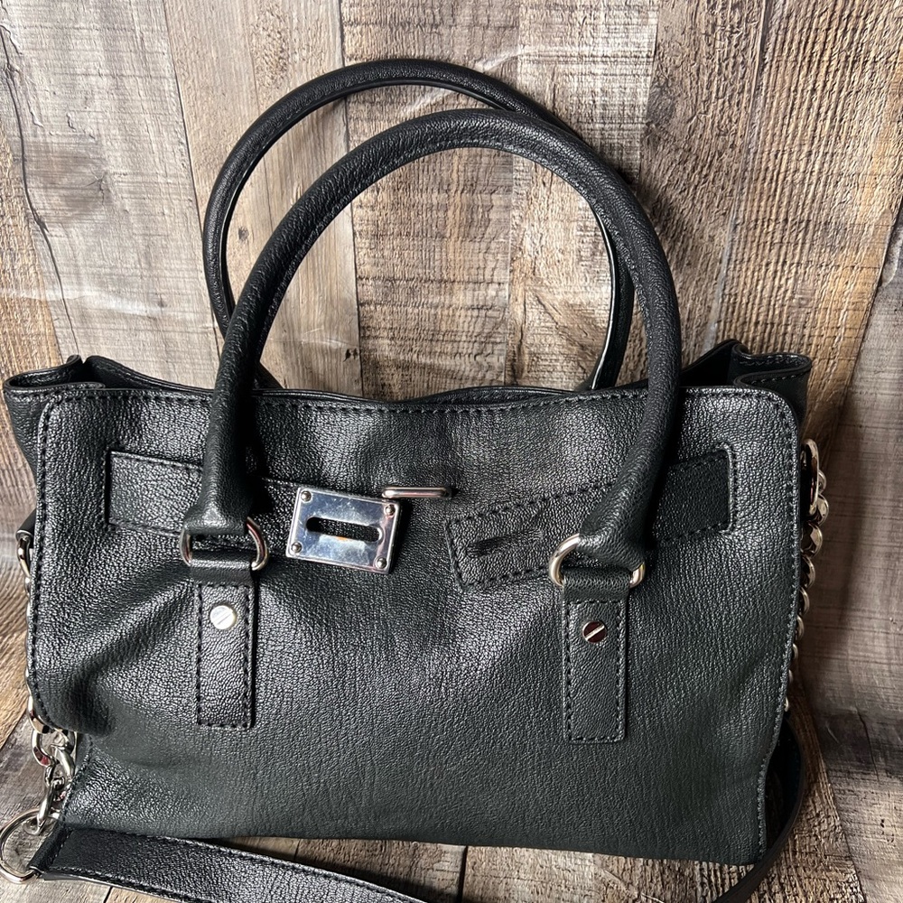 Michael Kors black soft leather Hamilton Satchel Handbag - Picture 10 of 15